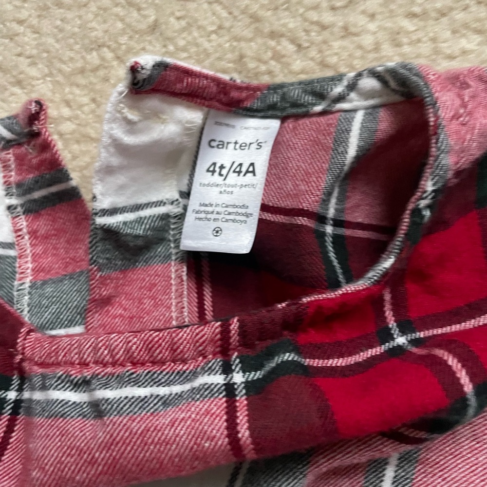 Carter's Red and Black Plaid Top